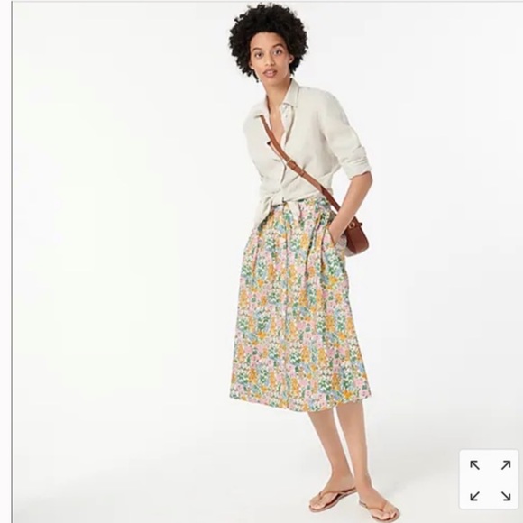 ❌SOLD❌NWT - JCrew Button-up midi skirt in Liberty® Mini Floral Walk - 2 - Picture 3 of 7